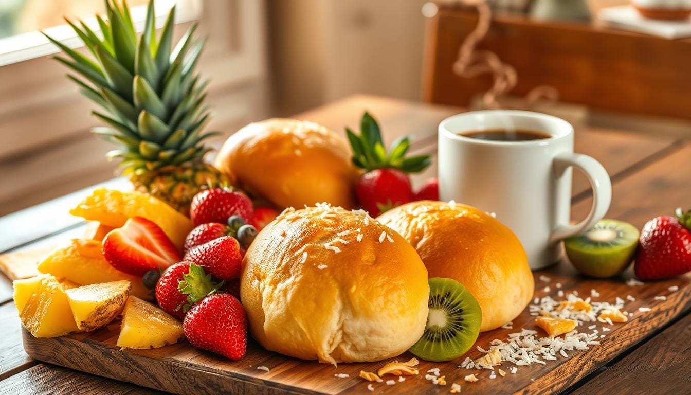 breakfast with hawaiian rolls