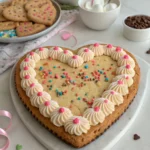 heart shaped cookie cake