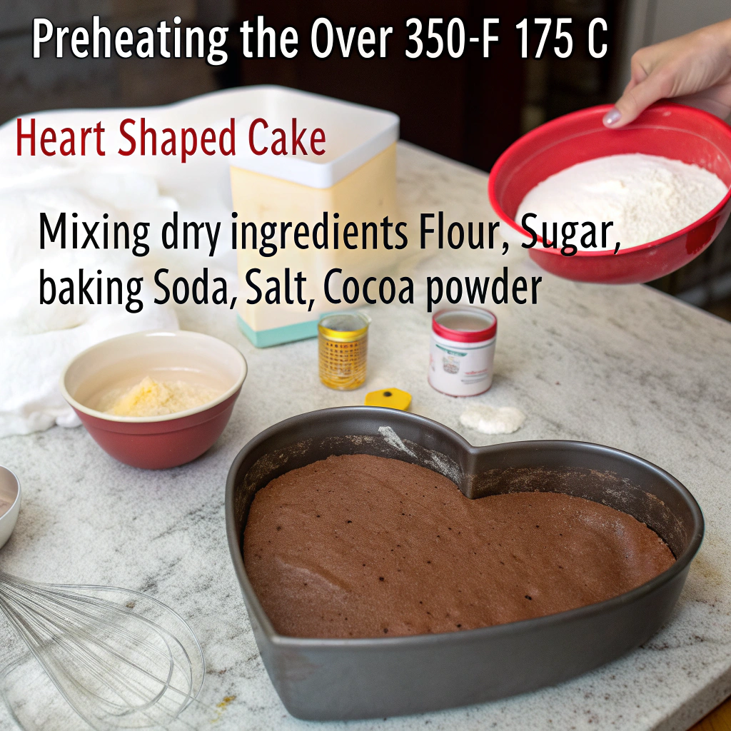 red velvet cake heart shape