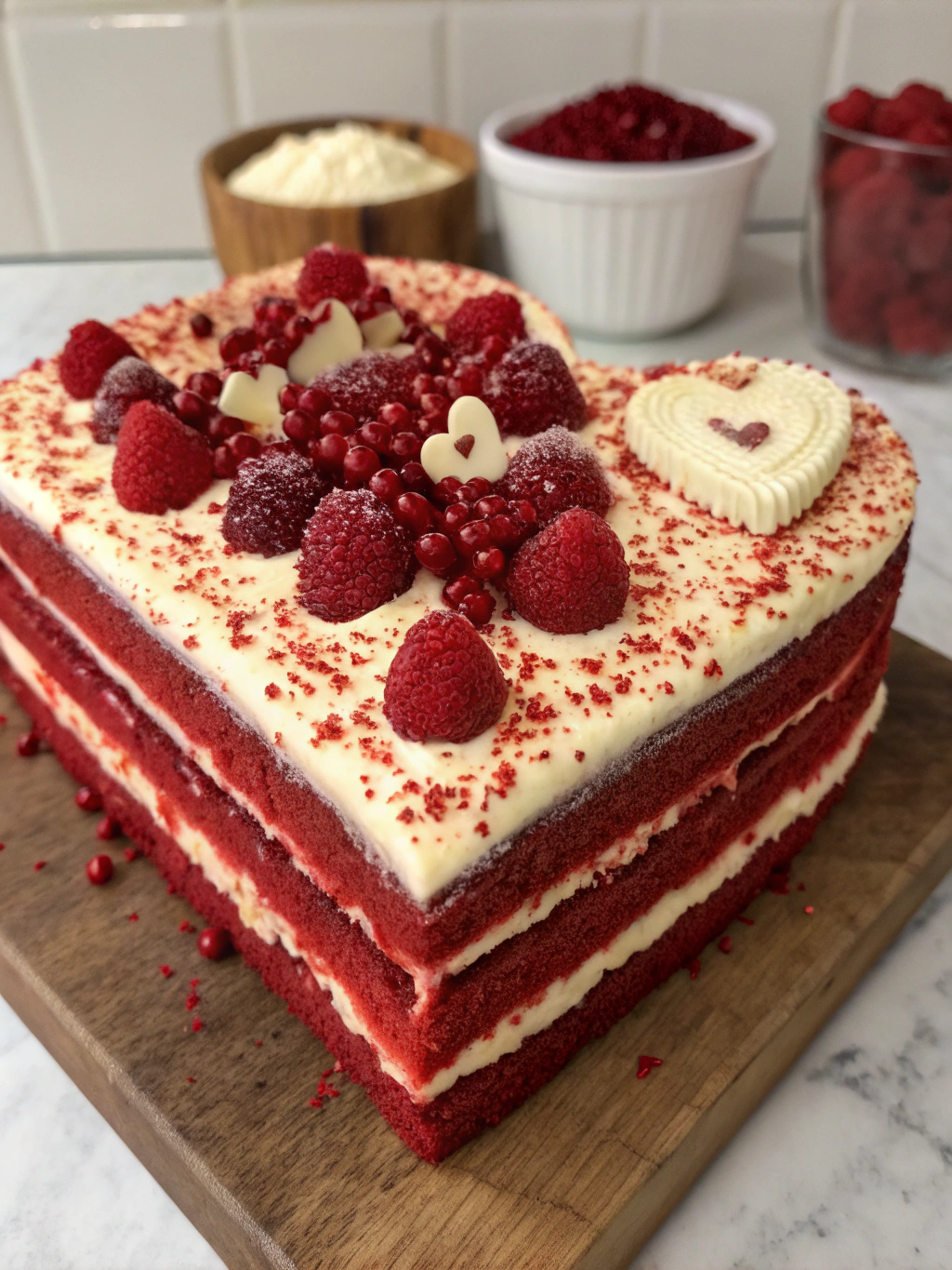 Red Velvet Cake Heart Shape Ingredients