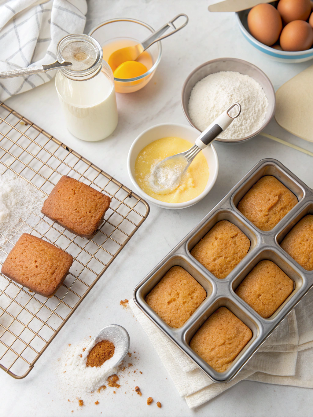 mini loaf cake recipes preparing steps